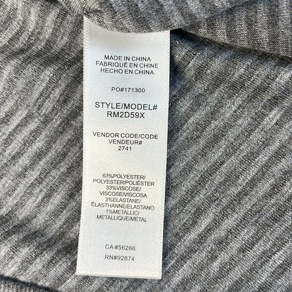 Splendid Women’s Grey Striped Long Sleeve Tee Shirt, size Large - Picture 6 of 8